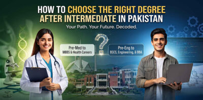 Choosing the right degree after intermediate in Pakistan.