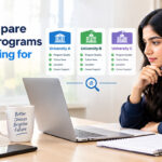 Comparing university programs before admission