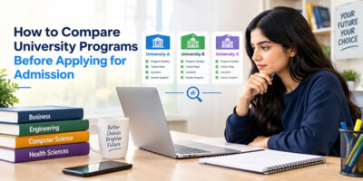 Comparing university programs before admission