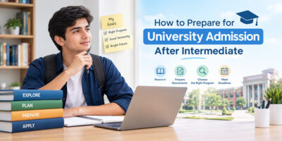 Preparing for university admission after intermediate