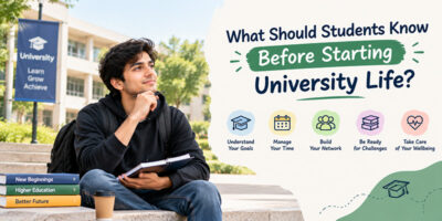 Students preparing for university life